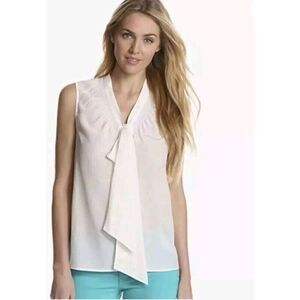 Lilly Pulitzer Dahlia Tank  Top  Women’s Size Small Silk Blouse Cream Sleevless